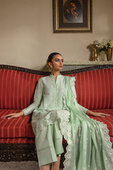 MINT VOYAGE-3PC CHIKANKARI LAWN SUIT