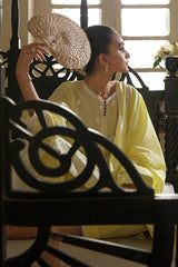 CLOVER LIME-3PC CHIKANKARI LAWN SUIT