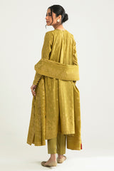 ETHNIC ERA-B-3PC COTTON JACQUARD SUIT