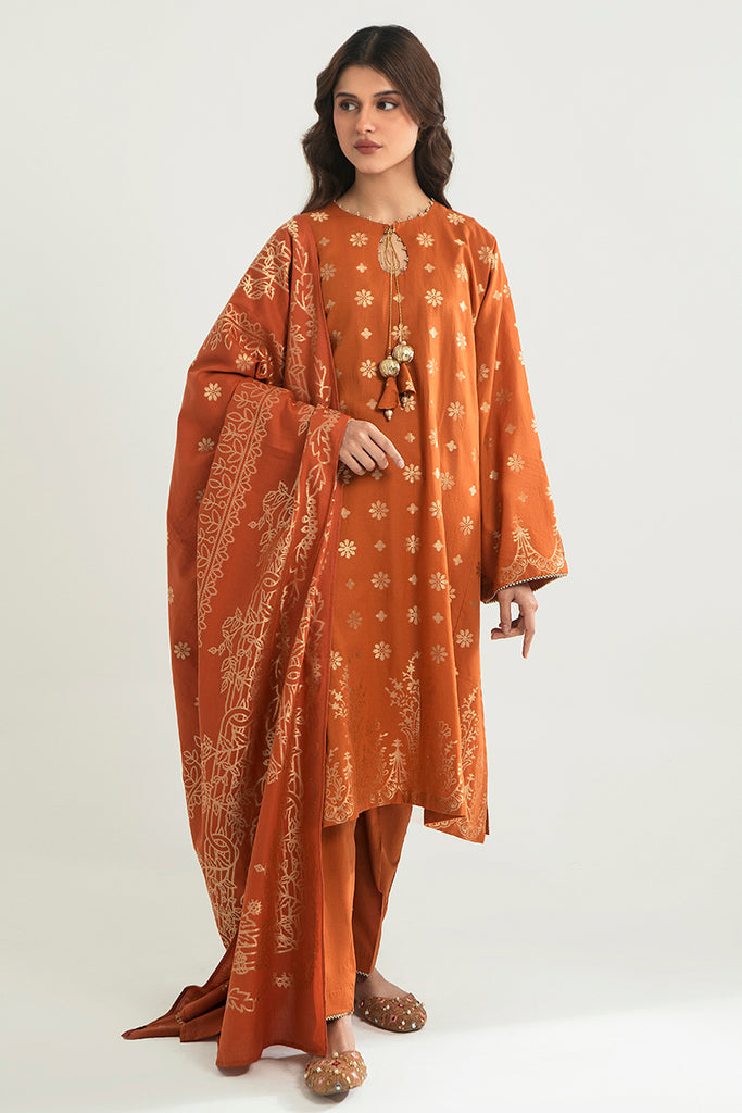 VERDURE TALE-A-3PC COTTON JACQUARD SUIT