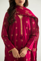 PEARL LIGHT-A-3PC COTTON JACQUARD SUIT