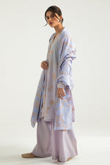 FLORAL DUST-A-3PC COTTON JACQUARD SUIT