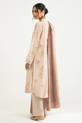 FLORAL DUST-B-3PC COTTON JACQUARD SUIT