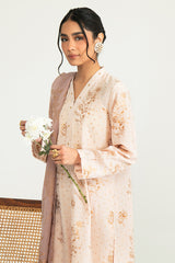 FLORAL DUST-B-3PC COTTON JACQUARD SUIT