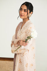 FLORAL DUST-B-3PC COTTON JACQUARD SUIT