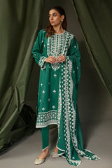 SCARLET JADE-3PC LAWN EMBROIDERED SUIT