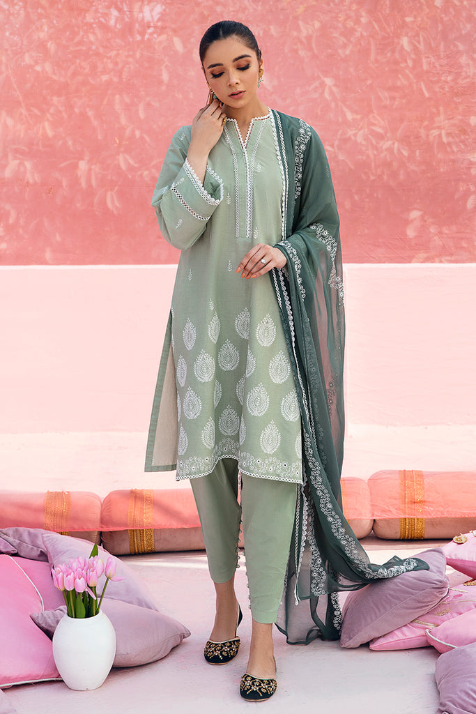 LAUREL SAGE-3PC LAWN EMBROIDERED SUIT