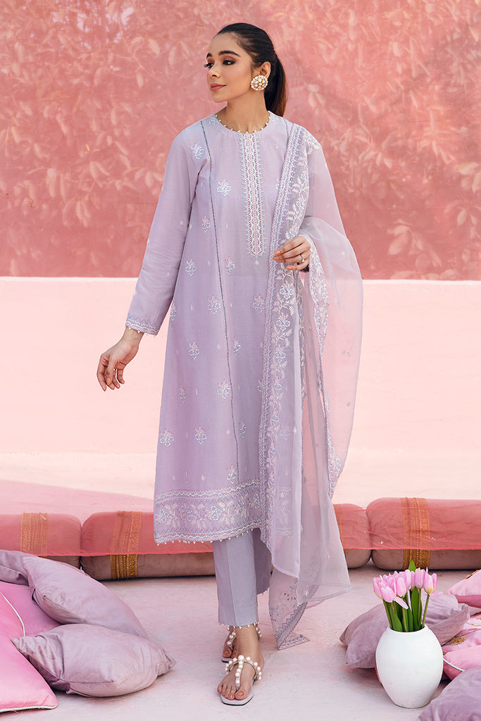 MISTY LILAC-3PC LAWN EMBROIDERED SUIT