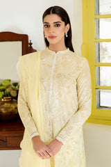 BLAZE LIME-3PC EMBROIDERED LAWN SUIT
