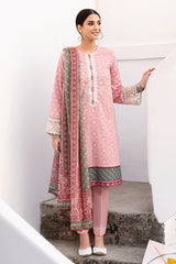 LUSH PINK-3PC DIGITAL PRINTED LAWN SUIT