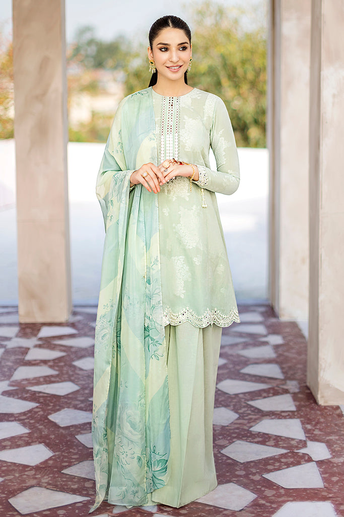 EDEN GLOW-3PC COTTON JACQUARD SUIT