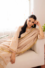 ROSE DUST-3PC COTTON JACQUARD SUIT
