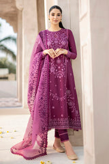 BRISTOL MAUVE-3PC EMBROIDERED LAWN SUIT