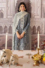 TENDER FROST-3PC EMBROIDERED LAWN SUIT