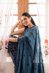 DARK ARCADE-3PC PRINTED LAWN SUIT