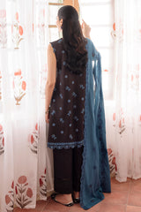 DARK ARCADE-3PC PRINTED LAWN SUIT
