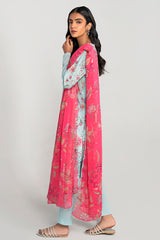 CERULEAN SKY-3PC PRINTED LAWN SUIT