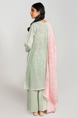 DUSTY FROST-3PC PRINTED LAWN SUIT