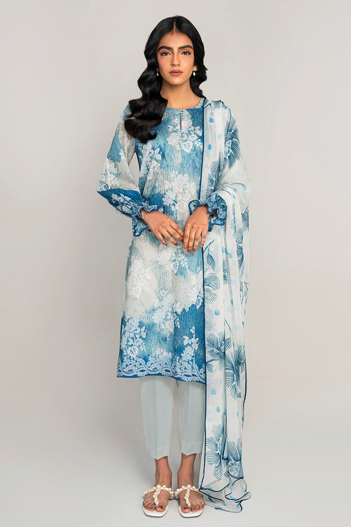 LUNAR SKY-3PC PRINTED LAWN SUIT