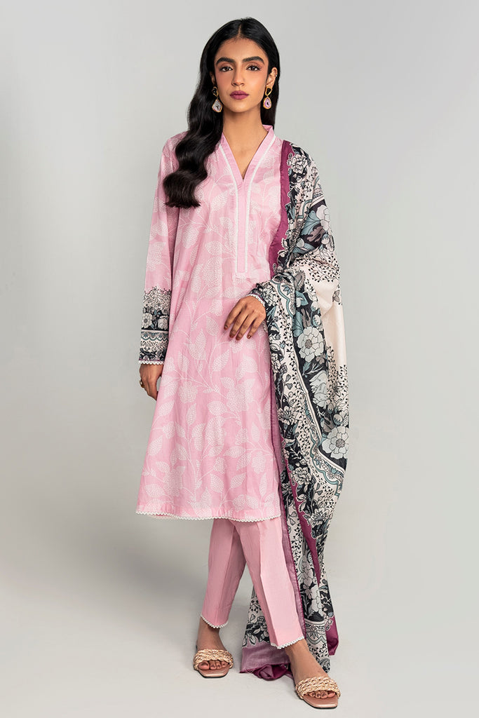 PASTEL SHADOW-3PC PRINTED LAWN SUIT