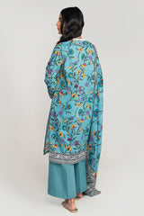 PERIWINKLE GUST-3PC PRINTED LAWN SUIT