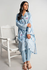 BLUE CHARM-2PC PRINTED LAWN SUIT