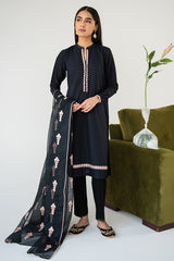 EBONY BLOOM-2PC (SHIRT & DUPATTA)