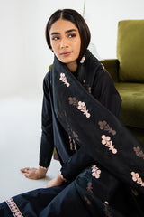 EBONY BLOOM-2PC (SHIRT & DUPATTA)