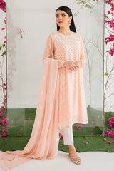 PEACH FLORET-2PC (SHIRT & DUPATTA)