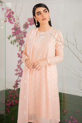 PEACH FLORET-2PC (SHIRT & DUPATTA)