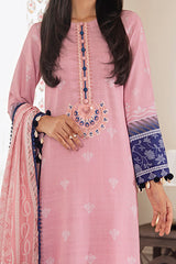 RELIC BLUSH  3PC EMB KHADDAR