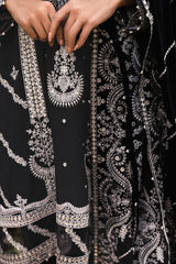 RAVEN GLORY-4PC EMBROIDERED NET SUIT