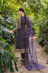 ROYAL GLINT-4PC EMBROIDERED ORGANZA SUIT