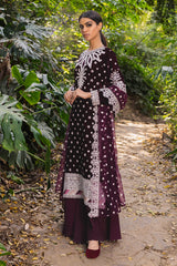 MULBERRY TALE-3PC EMBROIDERED VELVET SUIT