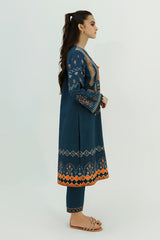 BERRY BLUE-2PC PRINTED KHADDAR SUIT