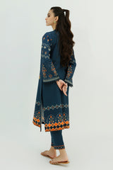 BERRY BLUE-2PC PRINTED KHADDAR SUIT