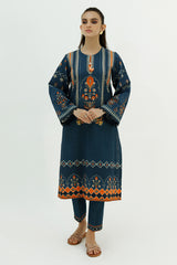 BERRY BLUE-2PC PRINTED KHADDAR SUIT