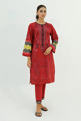 CRIMSON TALE-2PC KHADDAR PRINTED SUIT