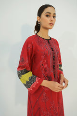 CRIMSON TALE-2PC KHADDAR PRINTED SUIT