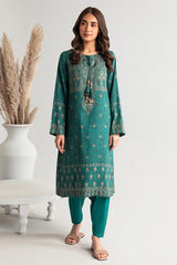 RADIANT TEAL-2PC PRINTED LINEN SUIT