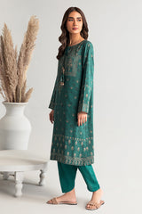 RADIANT TEAL-2PC PRINTED LINEN SUIT