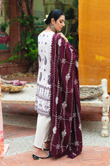 CHECKERED SPECK-3PC- EMBROIDERED KHADDAR SUIT