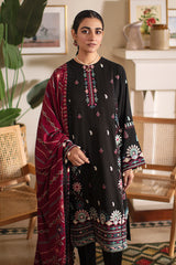 FOLK TALE-3PC- EMBROIDERED KHADDAR SUIT