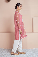 PINK BLOOMS - EMBROIDERED SHIRT