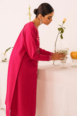 FUSHIA GLIMMER-2PC (SHIRT & TROUSER)