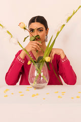 FUSHIA GLIMMER-2PC (SHIRT & TROUSER)